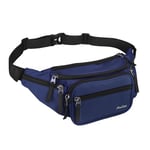 ProCase Sac Banana/Sacoche de Ceinture Homme Femme, Fanny Pack Waist Pack Léger Ville de Sécurité pour Voyage, Sac à Taille pour Randonnée Outdoor Sport -Marine