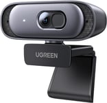 UGREEN 2K Webcam for PC, Full HD 1080p/60fps Web Cam, Auto Focus & Light Dual &