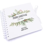 Personalised Grandma Merry Christmas Scrapbook Photo Album UV-335