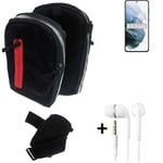 Shoulder bag / holster + earphones for Samsung Galaxy S21+ 5G Exynos Belt Pouch 