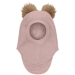 HUTTEliHUT balaclava wool alpaca pompoms – fawn - 12-24m