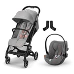 Cybex Gold Poussette Beezy avec Harnais One-Pull, de la Naissance à environ 4 ans (max. 22 kg) inclus Beezy Adapter et CYBEX Cloud G i-Size, Lava Grey