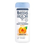 Le Petit Marseillais | Crème de Douche Haute Tolérance Riche Abricot Bio (flacon de 400 ml) – 98% d'ingrédients d'origine naturelle – Gel douche pour peaux sèches et sensibles