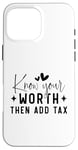 iPhone 16 Pro Max Inspirational Motivational Quotes Know Your Worth Case