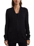 Lauren Ralph Lauren Taibert Long Cardigan, Black