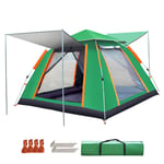 LPWCAWL Pop Up Tent,Automatic Camping Tent,Portable Family Tent with Rope and Tent Nails,Four Sides Breathable,Waterproof and UV Protection,Suitable for Beach/Camping/Travel,215X215 CM,Green