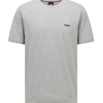 BOSS Mix and Match T-shirt With Logo Grå bomull Small Herr