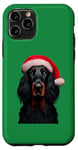 iPhone 11 Pro Gordon Setter With Santa Hat Christmas Dog Owner Lover Xmas Case