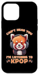 Coque pour iPhone 12 mini Can't Hear You I'm Listening K-pop amateur de musique coréen panda