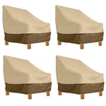 Classic Accessories Veranda Lot de 4 Housses de Chaise de Patio résistantes à l'eau de 96,5 cm de Profondeur, Housses pour Meubles de Patio