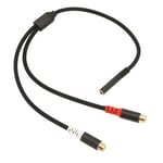 3.5mm Female To 2 Female Cable 2 Way Transfer 24K Gold Plated HiFi Stereo R