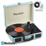 Briefcase Record Player with Bluetooth Output, Speakers and USB - RP116BL  Blue