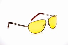 POLARISED NIGHT DRIVER SUNGLASSES WITH CHROME OR GUNMETAL FRAME