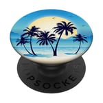 Beach Pop Mount Socket Hawaii Vibes Palm Sun Vacation PopSockets PopGrip: Swappable Grip for Phones & Tablets PopSockets Adhesive PopGrip