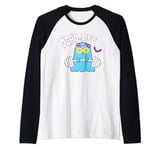 Cute Ghost Hippie Halloween Dead Lift Workout Raglan Baseball Tee