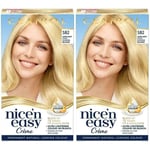 2 x Clairol Nice n Easy Permanent Hair Colour SB2 Ultra Light Cool Summer Blonde