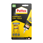 Pattex Colle contact type néoprène- Formule transparente tous matériaux- Tube 50 gr