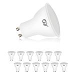 GY GU10 LED Bulbs Cool White 6500K,8W 800lm Energy Saving GU10 LED Light Bulbs,80W Halogen Bulb Equivalent 120° Wide Beam for Ceiling Non-dimmable,Pack of 12