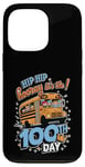 Coque pour iPhone 13 Pro 100 Days of School Bus Driver Kids Teacher Hooray 100