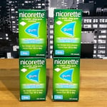 🟢 4 x Nicorette Icy White 4mg Gum Nicotine Sugar-Free Stop Smoking Aid 105s