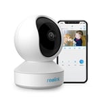 Reolink 3MP Camera Surveillance WiFi Interieur 2,4GHz, Pan & Tilt, Gardiennage à 360°, Détection de Mouvement, Audio Bidirectionnel, Vision Nocturne à 12M, Caméra Dôme pour Bébé et Animal, E1