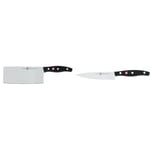 ZWILLING Twin Pollux Chinese Chef's Knife, 7 inch, Black & 30725-131-0 Twin Pollux Utility Knife, 13cm Black