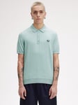 Fred Perry Classic Knitted Polo Shirt, Silver Blue