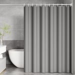 Rideau de Douche,Anti Moisissure,Gris,Petit,Tissu Polyester,Imperméable,Rideaux Baignoire Lavable en Machine,80 x 180cm