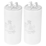 CBB60 40uF Condensateur de Démarrage, 2Pcs AC 450V 4 Broches 50/60Hz Double Insertion Cylindre Fond pour Climatisation, Pompe à Eau, Moteur de Ventilateur Étoile 95 x 45mm.[G1110]