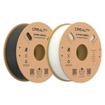 Creality Hyper PLA Filament Value Pack 1.75mm 2KG pour K1 Max/Ender 3 V3 SE/KE, Filament PLA conçu pour la haute vitesse 30-600mm/s, précision dimensionnelle ± 0.03 mm (Blanc+Noir)