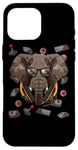 Coque pour iPhone 16 Pro Max Gamer Elephant Gaming Animal Jeu Vidéo Joueur Garçon Enfants