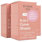 Morosil, Green Tea, White Mulberry Extract, Hibiscus, Vitamin C and Zinc 30 sashets for 30 Day Supply, Tummy Tox 5-in1 Curve Shaper