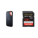 SanDisk Extreme 1 to NVMe SSD, Disque Externe, USB-C, jusqu'à 1 050 Mo/s & 128 Go Extreme Pro Carte SDXC + RescuePRO Deluxe, jusqu'à 200 Mo/s, UHS-I, Classe 10, U3, V30