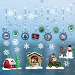 2020 Christmas Wall Stickers Window Santa Murals New Year Home F