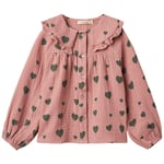 Fliink Hjärtmönstrad Blus Ash Rose AOP | Rosa | 12 months