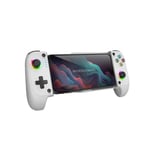 MARSGAMING MGPX, Manette Bluetooth 5.0 2en1, RGB Neon, Double Vibration et Fonction Turbo, Support Smartphone jusqu'à 6.8", Manette Multifonction Compatible PC, Android, iOS et Consoles, USB-C, Blanc