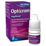 Opticrom Hayfever 2% w/v Eye Drops Allergy Itching Redness Watering  - 10ml