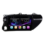 Double Din Bluetooth Car Stereo Audio Radio, with FM GPS Navigation Wifi 9'' Touchscreen Support Mirror Link/Hands-Free Calling/4G/Plug And Play, for Toyota Hilux 2015-2020,Quad core,WIFI 1+32