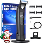 Body Hair Trimmer Men Intimate Shaver,Electric Razor 100% Waterproof,Body Shaver