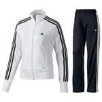 Adidas Women's Tracksuit 3 Stripes Jogging Suit Sports Suit White Black 38