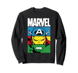 Marvel Heroes Unite Captain America, Iron Man, Hulk Dark Sweatshirt