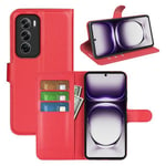 Oppo Reno 12 Pro Pu Wallet Case [Red]