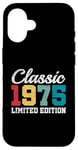 Coque pour iPhone 16 50 Year Old Classic 1975 Édition limitée rétro 50e anniversaire