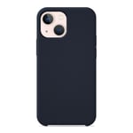 Coque silicone unie Soft Touch Bleu nuit compatible Apple iPhone 13 Mini - Neuf