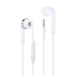 Écouteurs Blanc Haute Qualité Audio Intra-Auriculaires En Silicone Ultra Confort Contrôle Du Volume Et Microphone Pour Sharp Simple Smartphone 5