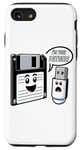 Coque pour iPhone SE (2020) / 7 / 8 Disquette vers clé USB 90s 00s Ordinateur Drôle Geek Joke