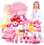 HERSITY Kids Doctors Kit Toy Medical Playset Nurses Costume Role Play Dentist S