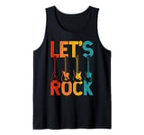 Let's Rock n Roll Guitar Vintage Retro Gift Men Women Tank Top