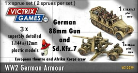 Victrix German 88mm Gun and Sd.Kfz.7 12mm 1:144 scale WWII 1 x sprue Set