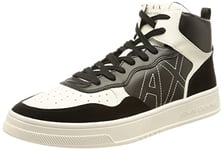 Armani Exchange Haut, Multicolore, Logo en Relief, Basket Homme, Noir, 39 EU